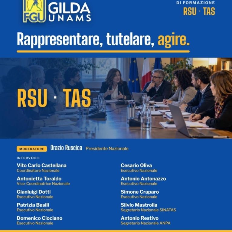GIORNATA NAZIONALE FORMAZIONE RSU E TAS