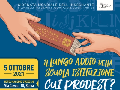 5 ottobre 2021 - giornata mondiale insegnante